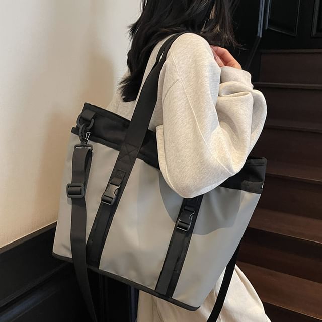 Melois-Two Tone Tote Bag