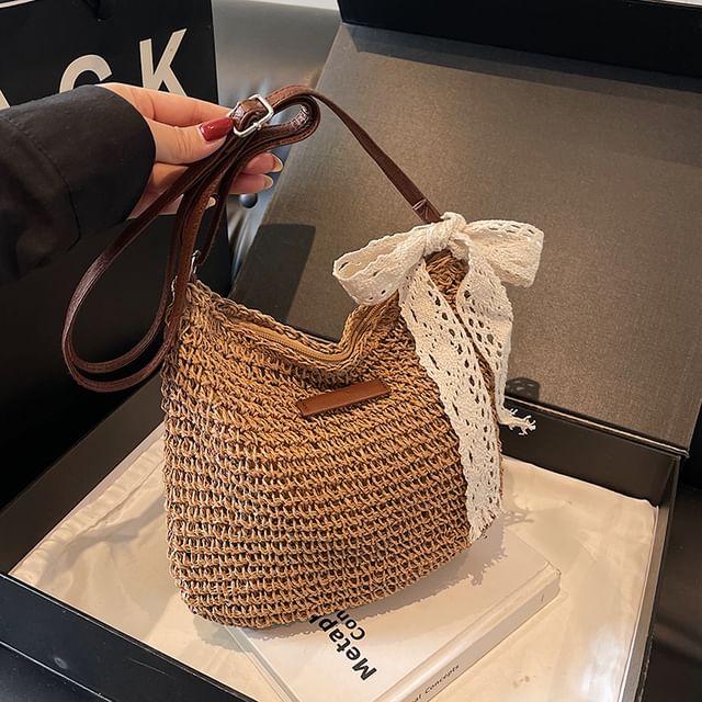 Skyglow-Woven Crossbody Bag