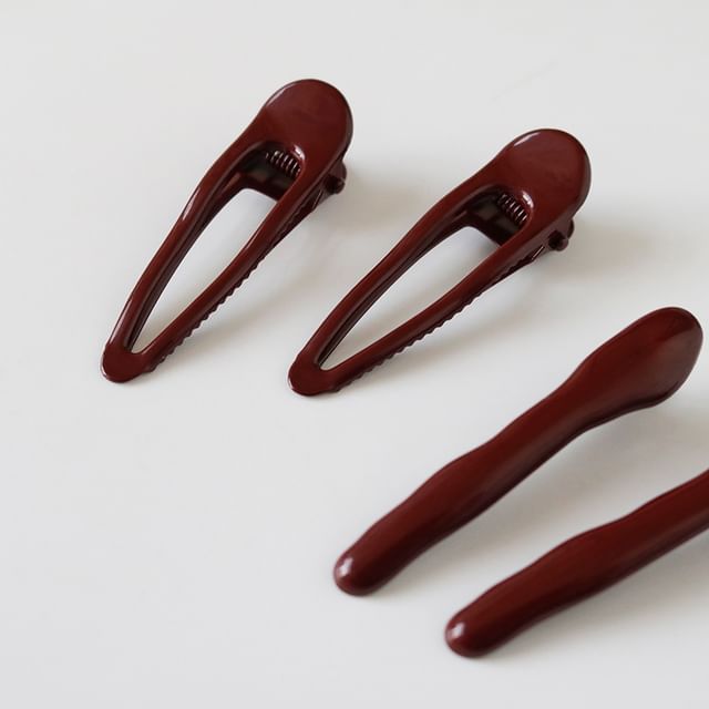 Allyrinta-Plain Hair Clip Set