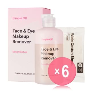 NATURE REPUBLIC - Simple Off Face & Eye Makeup Remover Deep Moisture Special Set (x6) (Bulk Box)