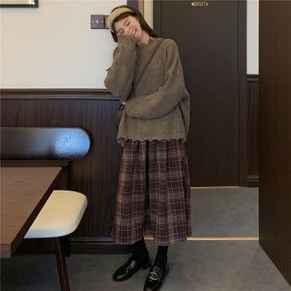 vintage plaid sweater