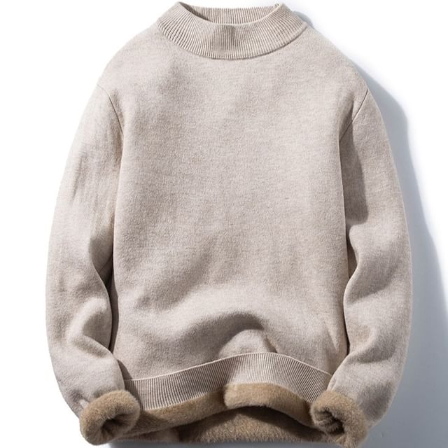 FORSETI-Plain Fleece-Lined Sweater