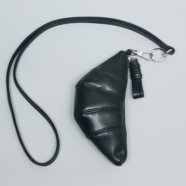 Poyol-Faux Leather Zip Pouch