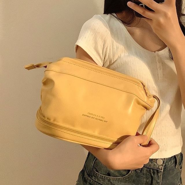 Doowex-Faux Leather Makeup Bag