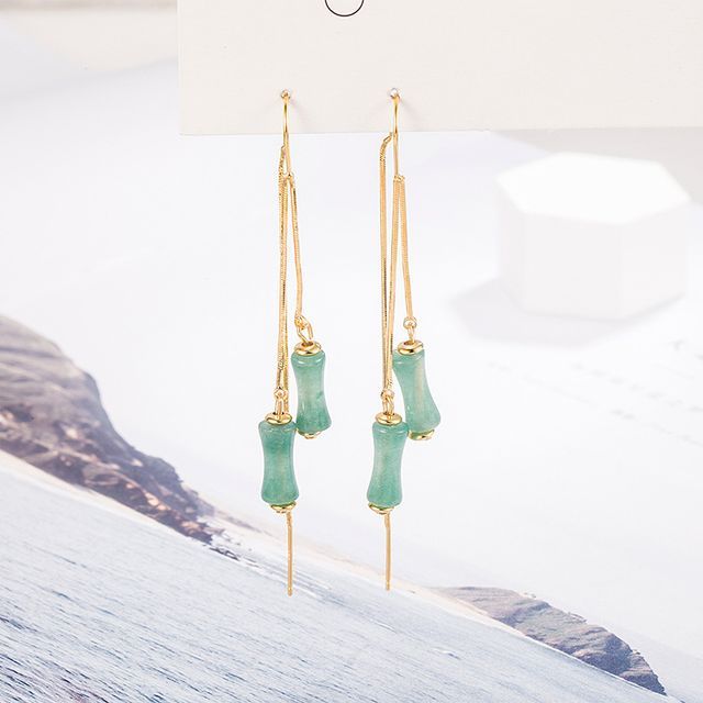 Forainer-Faux Jade Dangle Earring