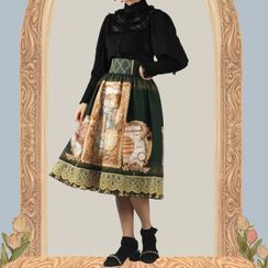 Kabira - Graphic Print A-Line Lolita Skirt Kabira - Graphic Print A-Line Lolita Skirt