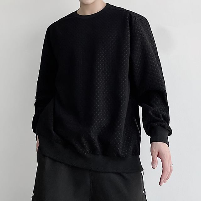 Bjorn-Crew Neck Plain Sweatshirt