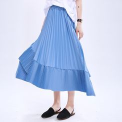 Ultra Modern - Tiered Midi A-Line Skirt Ultra Modern - Tiered Midi A-Line Skirt