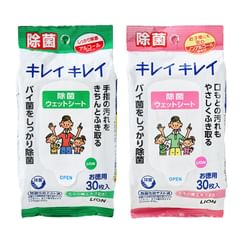 LION - Wet Wipes 30 pcs - 2 Types LION - Wet Wipes 30 pcs - 2 Types