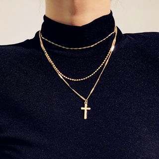 Seirios - Layered Cross Pendant Necklace