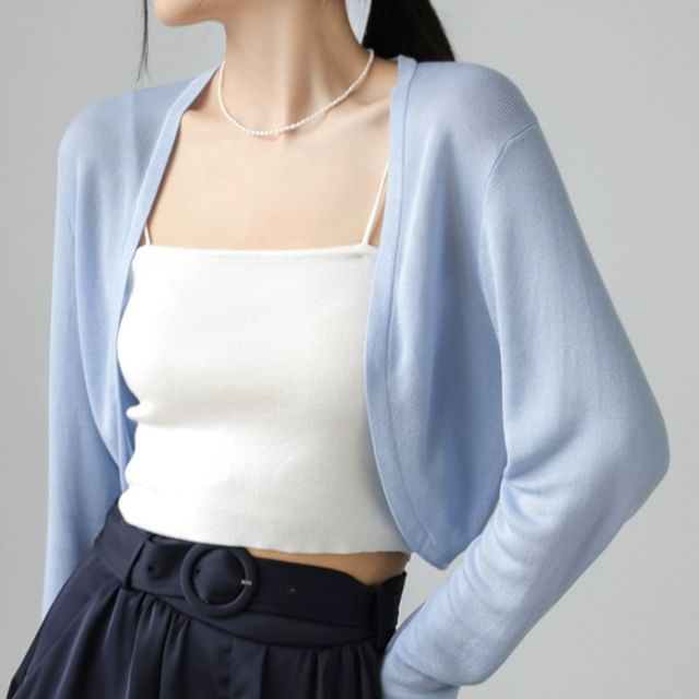 Happo-Plain Bolero Cardigan