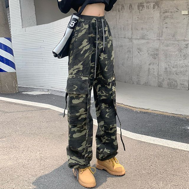 1995 Pleated Front Cargo Pants in Camouflage 