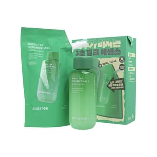 innisfree - Green Tea Ceramide Milk Barrier Essence Refill Set