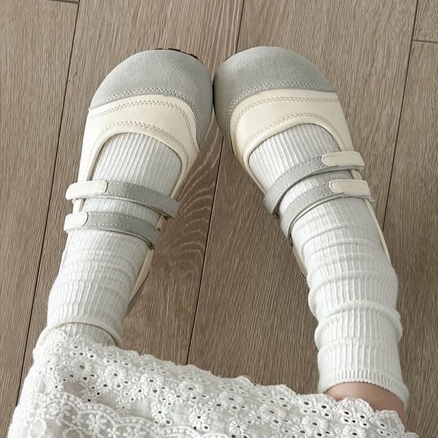 STEPUP-Two Tone Mary Jane Shoes
