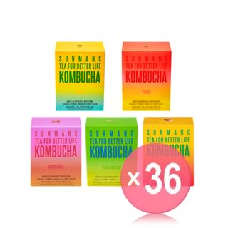 SUNMANC - Tea For Better Life Kombucha - 5 Types (x36) (Bulk Box)