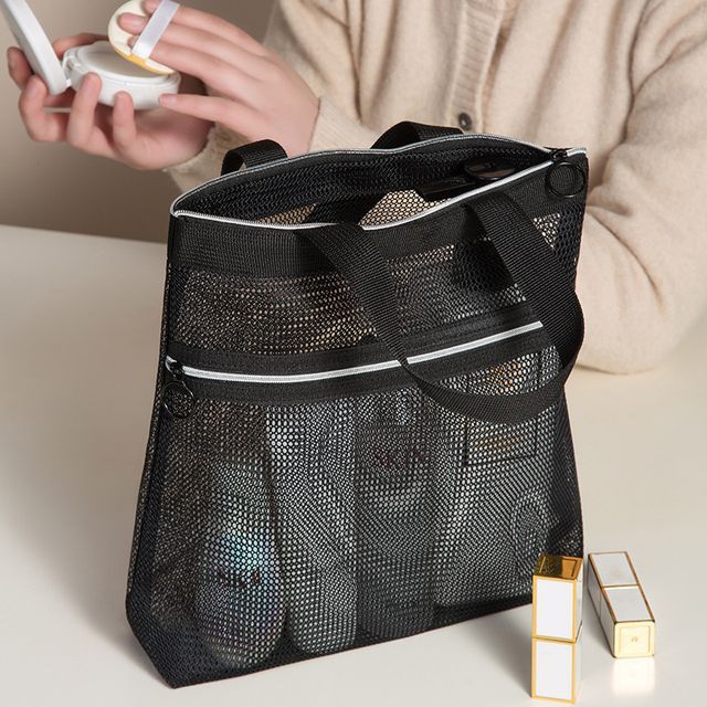 On My Mind-Mesh Travel Make Up Pouch