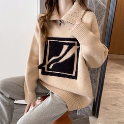 Lilad - Turtleneck Half-Zip Sweater
