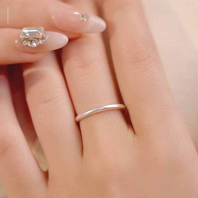 pexrl jewelry-Couple Matching Sterling Silver Ring
