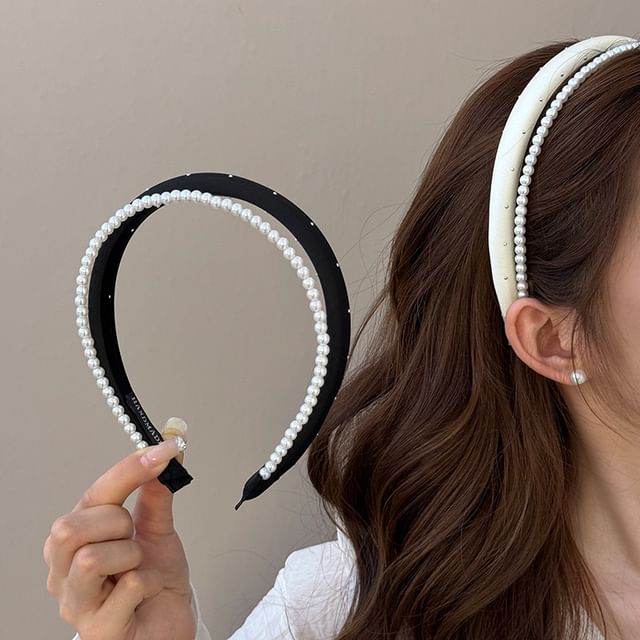 Kayochs-Beaded Layered Headband