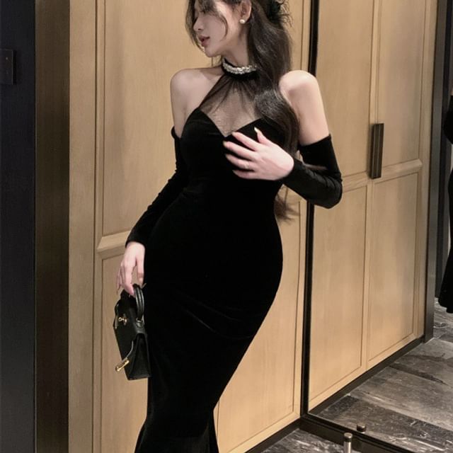 knee length dresses for ladies PRETTYGARDEN Womens Long Sleeve Mini Dress Fall Crewneck Ribbed Knit S main image 1