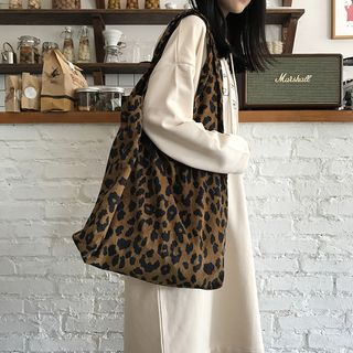 leopard canvas bag