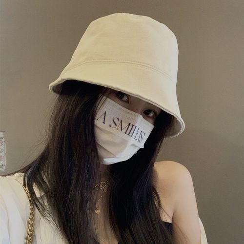 HATHOT Simple Lettering Bucket Hat YesStyle