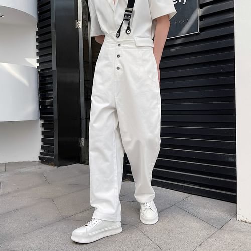 ESMOK suspender elegant pants パンツ ホワイト Amazon.com: Big Size Suspenders Big Men Adjustable Elastic X Back