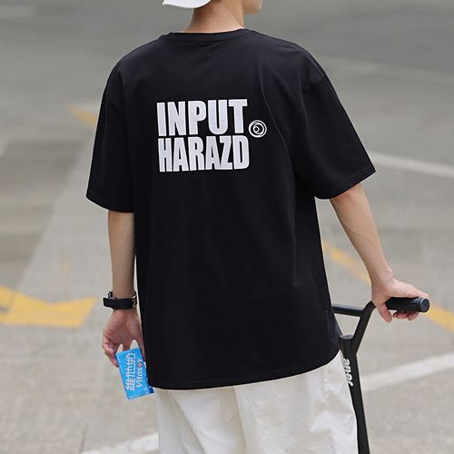 JUN.LEE - Short Sleeve Lettering Embroidered Shirt