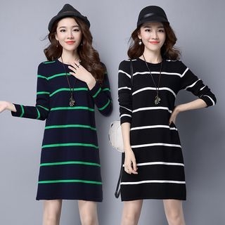 SEPH - Striped Long-Sleeve Knit Dress