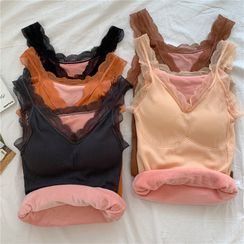 KARLY - Lace Trim Padded Camisole KARLY - Lace Trim Padded Camisole