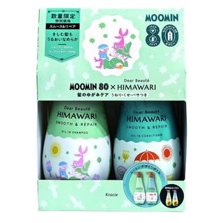 Kracie - Moomin 80 Dear Beaute Himawari Smooth & Repair Shampoo & Conditioner Hair Set
