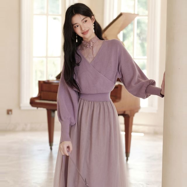 mesh wedding dress with sleeves Novias Bridal