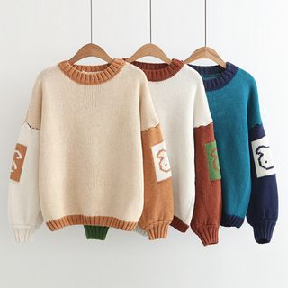 Kawaii Fairyland - Color-Block Knit Sweater | YesStyle