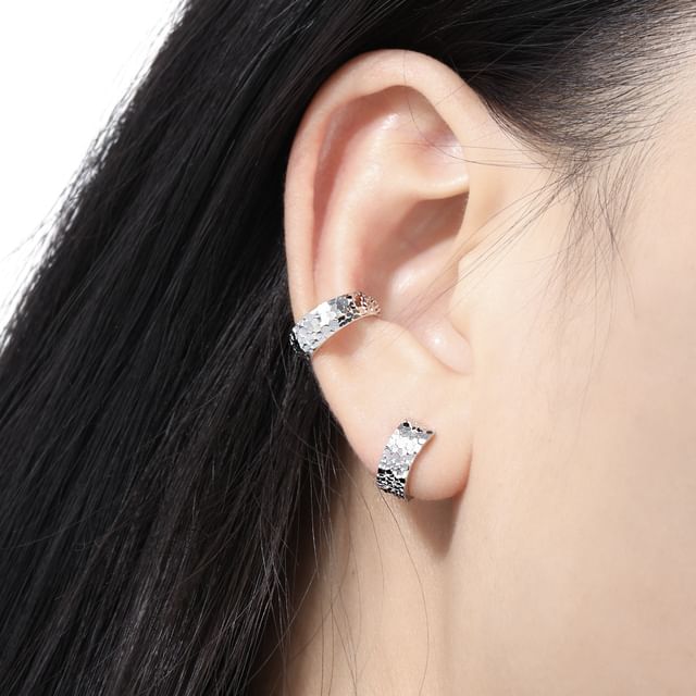 Phoenoa-S925 Sterling Silver Huggie Earring