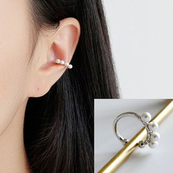 Phoenoa - 925纯银仿珍珠耳扣耳环 Phoenoa - 925纯银仿珍珠耳扣耳环