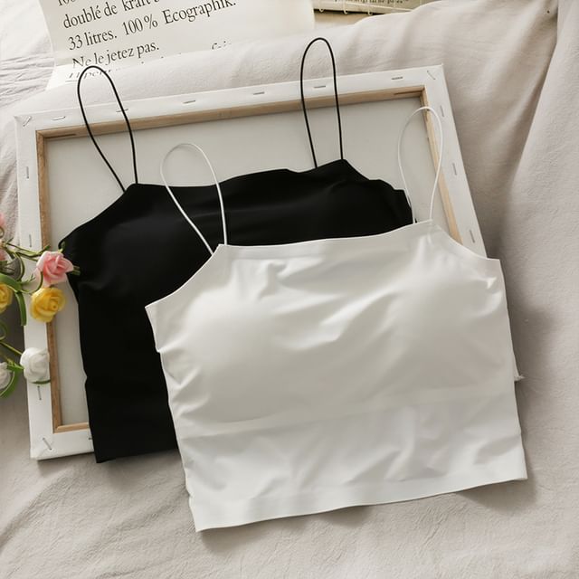Lemongrass-Padded Cropped Camisole Top