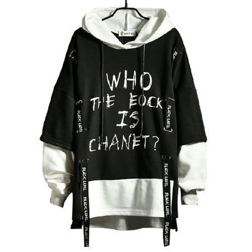 GRAYCIOUS - Mock Two-Piece Lettering Hoodie | YesStyle