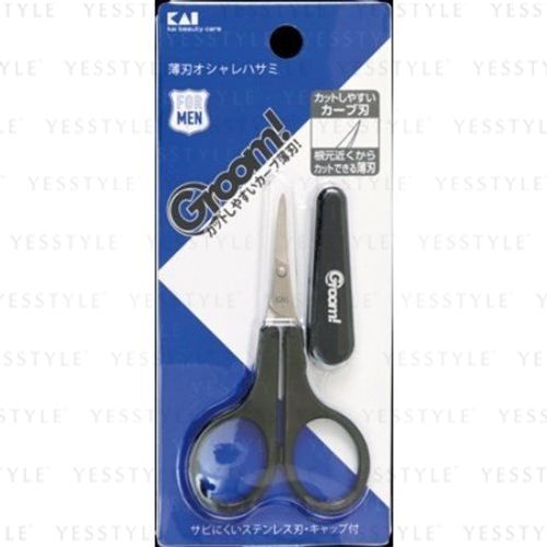 KAI Groom Eyebrow & Body Hair Scissors Thin Blade With Cover YesStyle