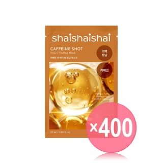 shaishaishai - CAFFEINE SHOT Vita C Toning Mask (x400) (Bulk Box)