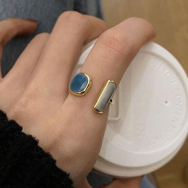 Fireflicka-Glaze Sterling Silver Open Ring