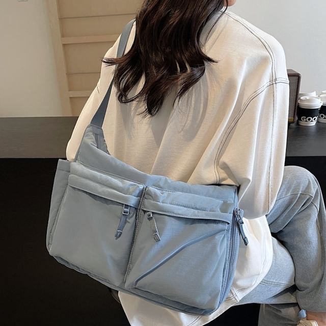 Hikuozy-Plain Crossbody Bag