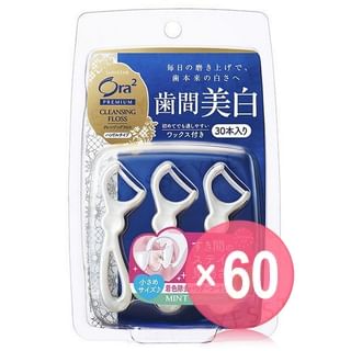 Sunstar - Ora2 Premium Cleansing Disposable Plastic Stemmed Dental Floss 30 pcs (x60) (Bulk Box)