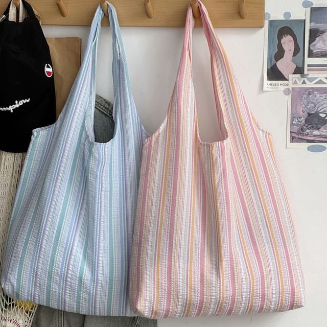 Basaran-Striped Tote Bag