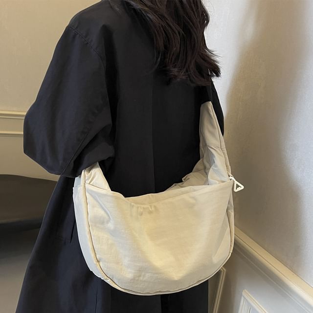 Melois-Textile Plain Crossbody Bag