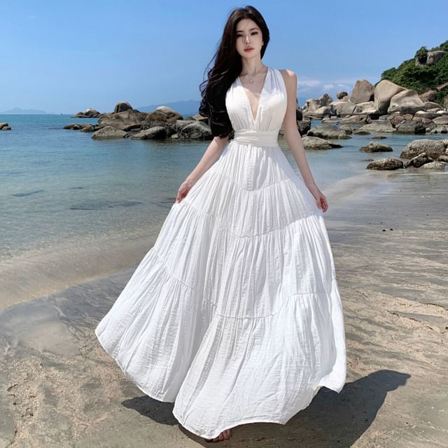 knee length dresses for ladies A-line High Neck Wedding Dresses Simple Floor Length White Bridal Gown  SEW044