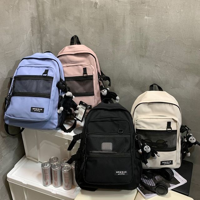 mesh pocket backpack