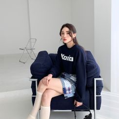 PPGIRL - Letter Print Cropped Pullover PPGIRL - Letter Print Cropped Pullover