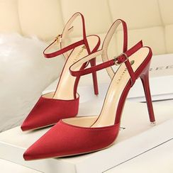 TREL - Ankle Strap Pointed Pumps