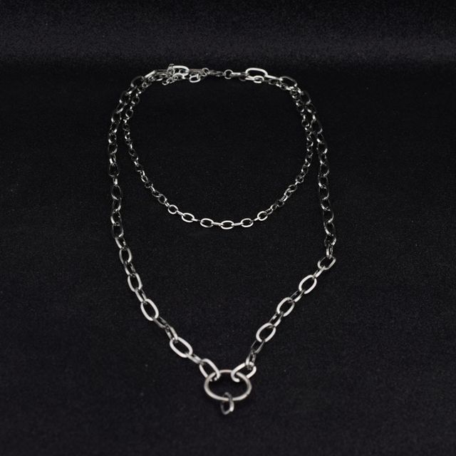 Juanitro-Hoop Layered Chain Necklace