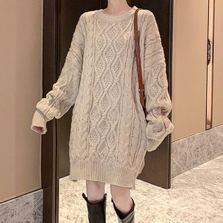 baby girl cable knit sweater dress